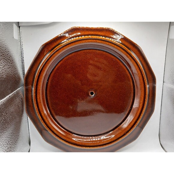 NOS Vintage Pfaltzgraff Bennington Brown Drip Two Tier Tray #152, New In Box - Picture 8 of 12